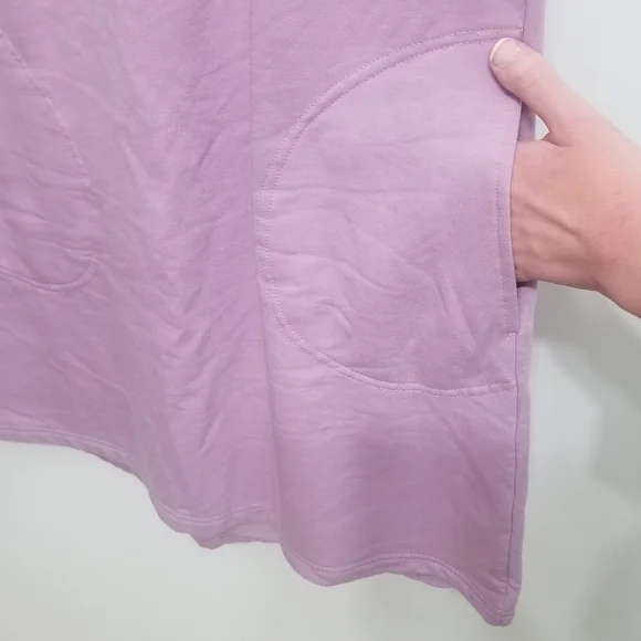 For warm vacations- SOFT lilac-colored EUC swimsuit cover, w pockets! - Picture 2 of 5